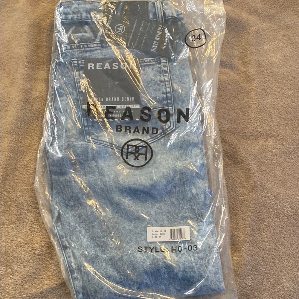 Reason Brand Light Wash Denim Jeans Size 34 Brand New In Bag With Tags Neverworn
